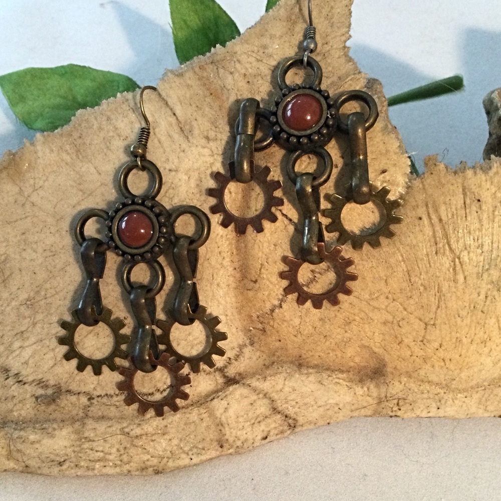 Steampunk Earrings Drop Dangle, Only 1 Pair Made Harry Potter Style Jewelry